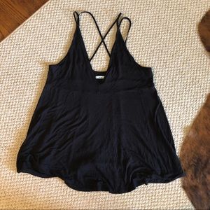 Blank Tank with Plunging Neckline